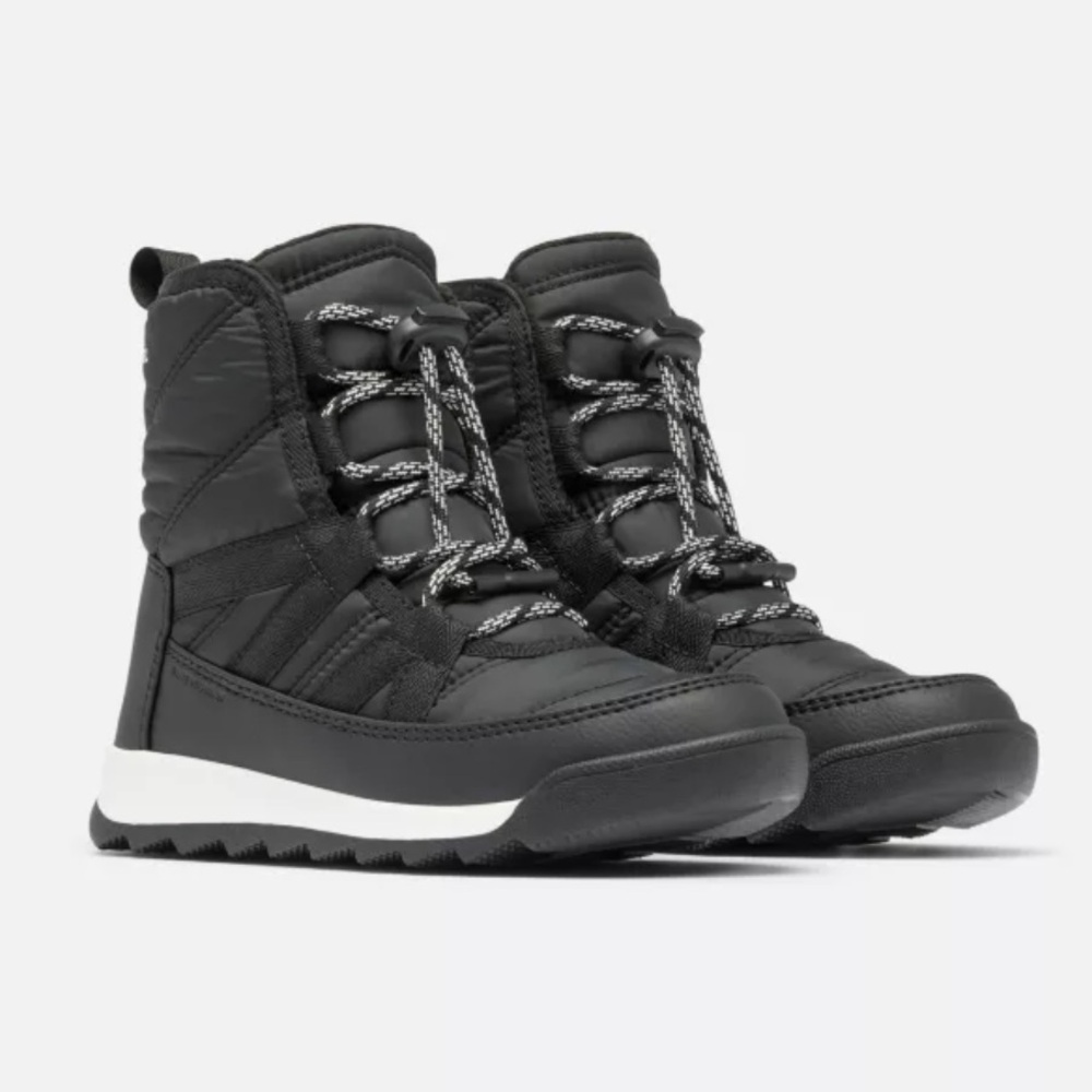 NIB SOREL WHITNEY ll BLACK NYLON INSULATED & WATERPROOF BOOT